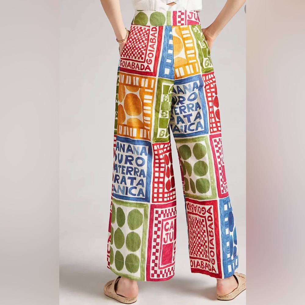 Anthropologie farm Rio Cropped wide legged pants